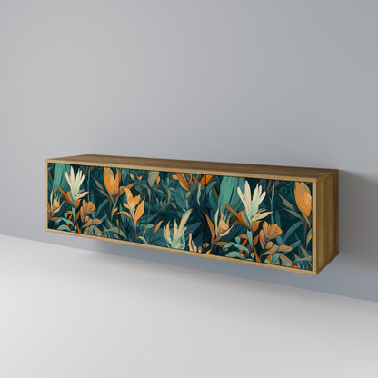 FLORAL SERENITY Třídveřový TV stolek