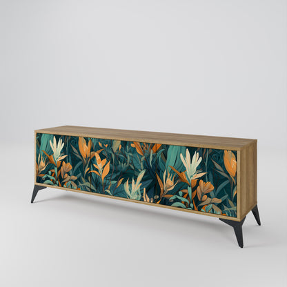 FLORAL SERENITY Třídveřový TV stolek
