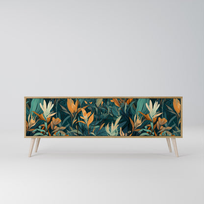 FLORAL SERENITY Třídveřový TV stolek