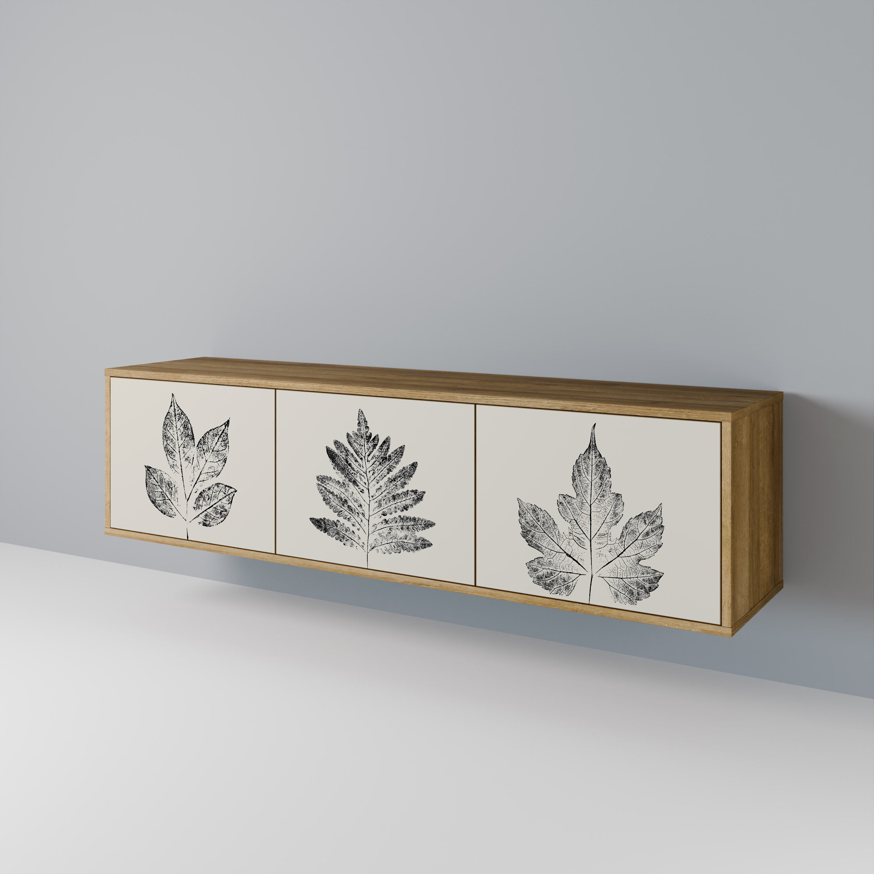 LEAFY STAMPS Třídveřový TV stolek