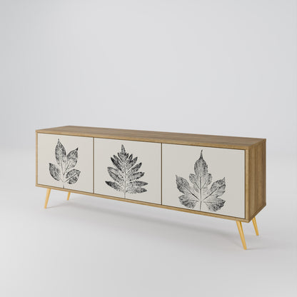 LEAFY STAMPS Třídveřový TV stolek