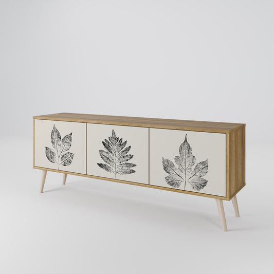 LEAFY STAMPS Třídveřový TV stolek