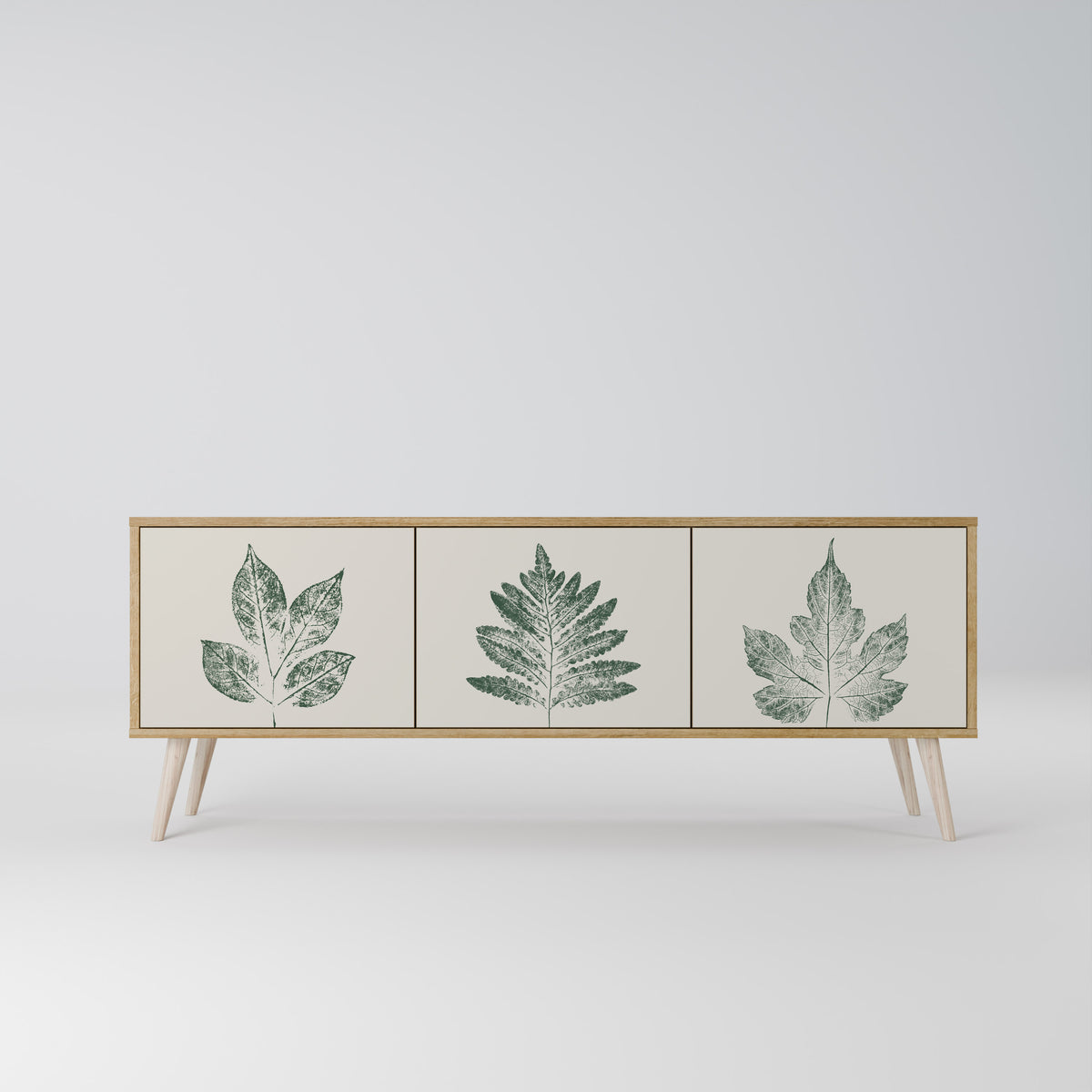 GREEN LEAFY STAMPS Třídveřový TV stolek