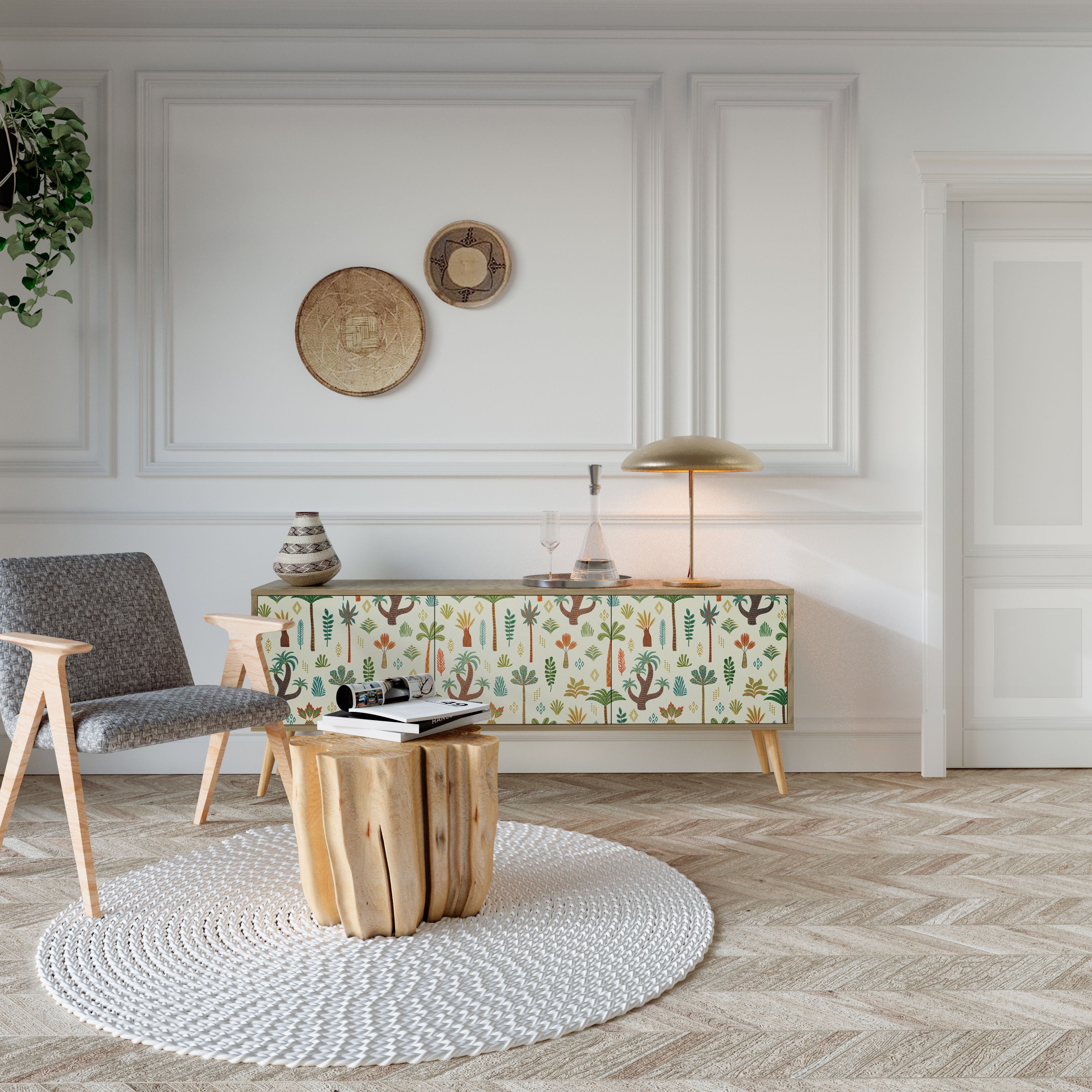 PALM SPRING Třídveřový TV stolek