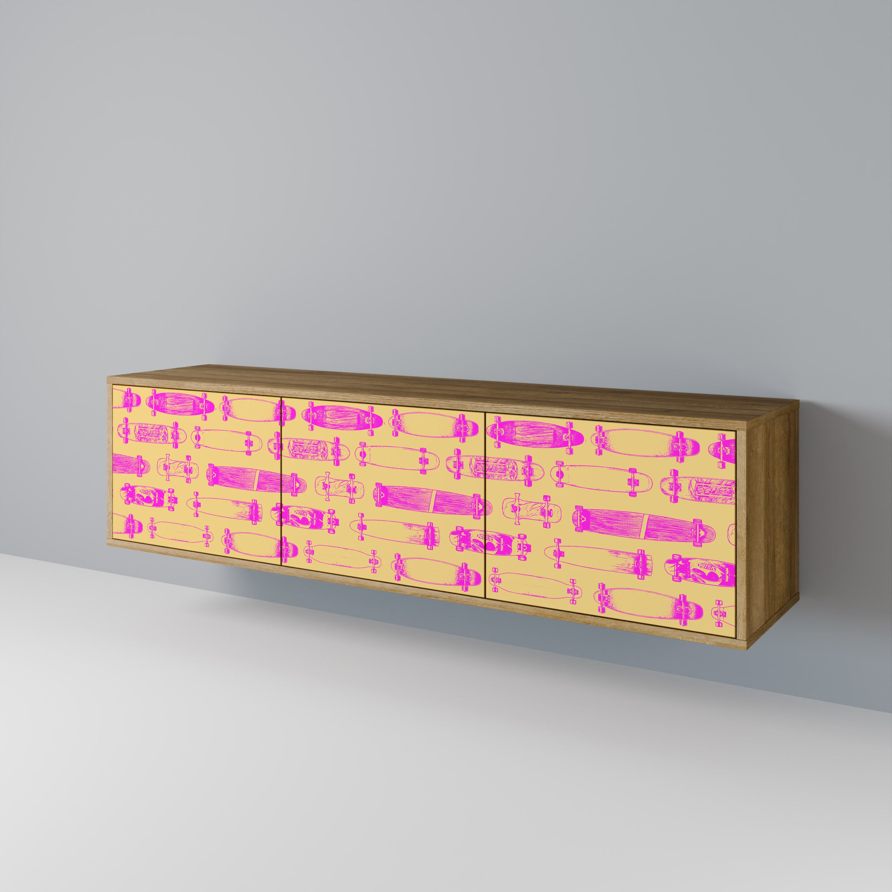 SKATEBOARD ARTISTRY Třídveřový TV stolek