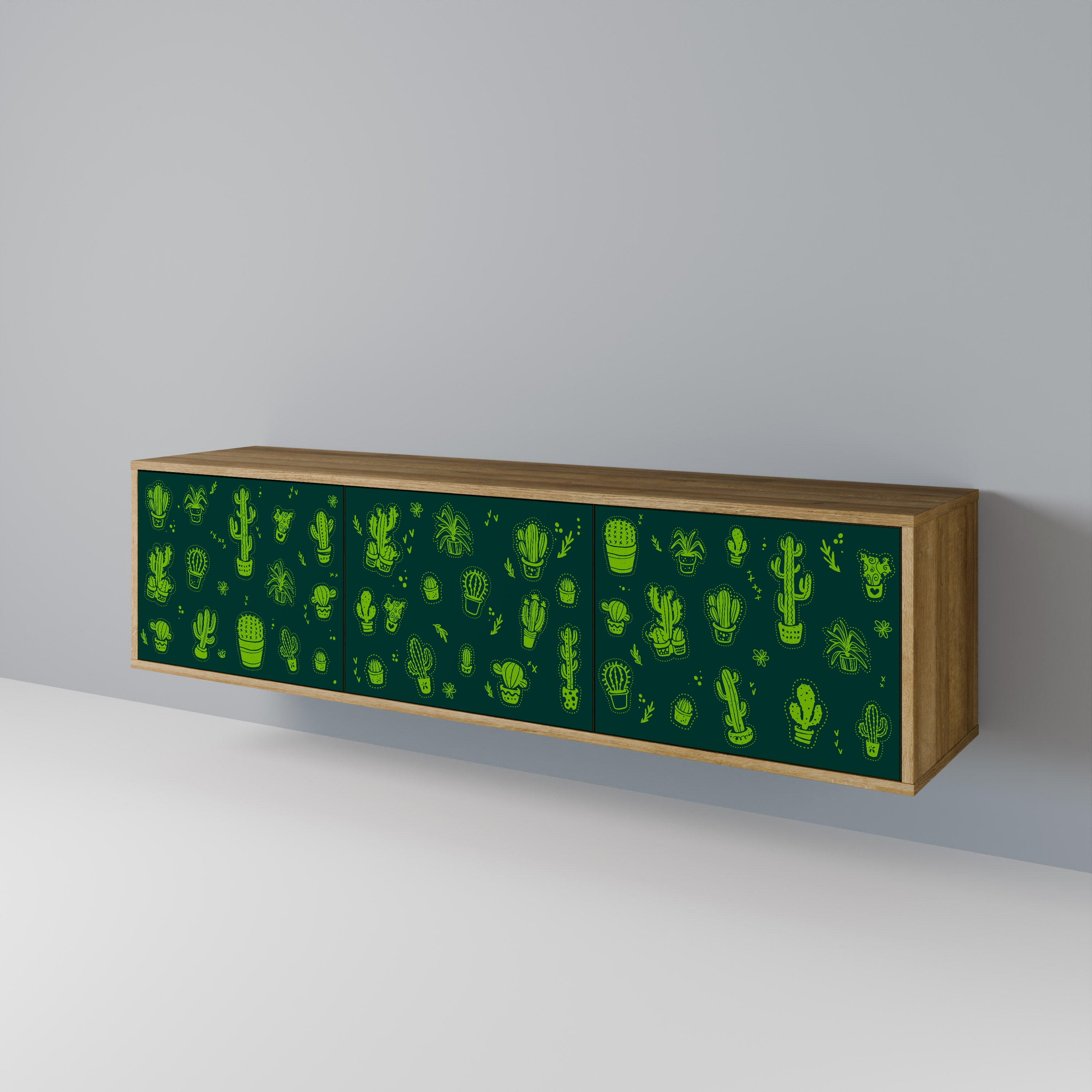 DESERT GREEN Třídveřový TV stolek