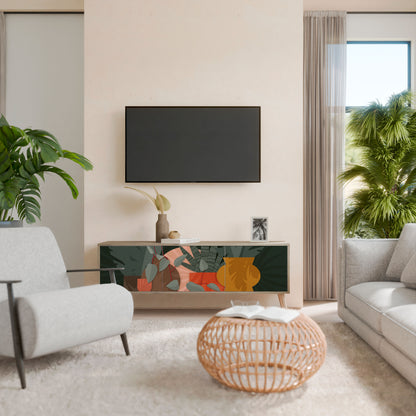 TROPICAL COMPOSITION Třídveřový TV stolek