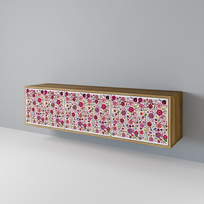 PETAL GARDEN Třídveřový TV stolek
