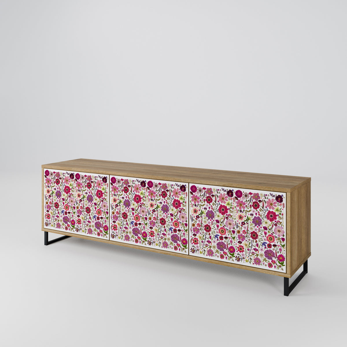 PETAL GARDEN Třídveřový TV stolek