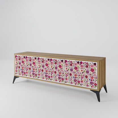 PETAL GARDEN Třídveřový TV stolek