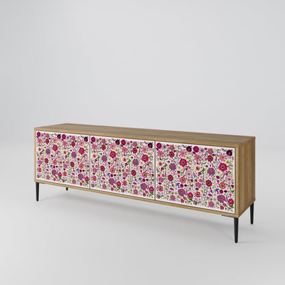 PETAL GARDEN Třídveřový TV stolek