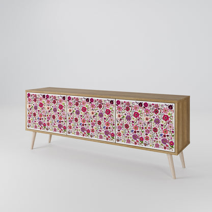 PETAL GARDEN Třídveřový TV stolek