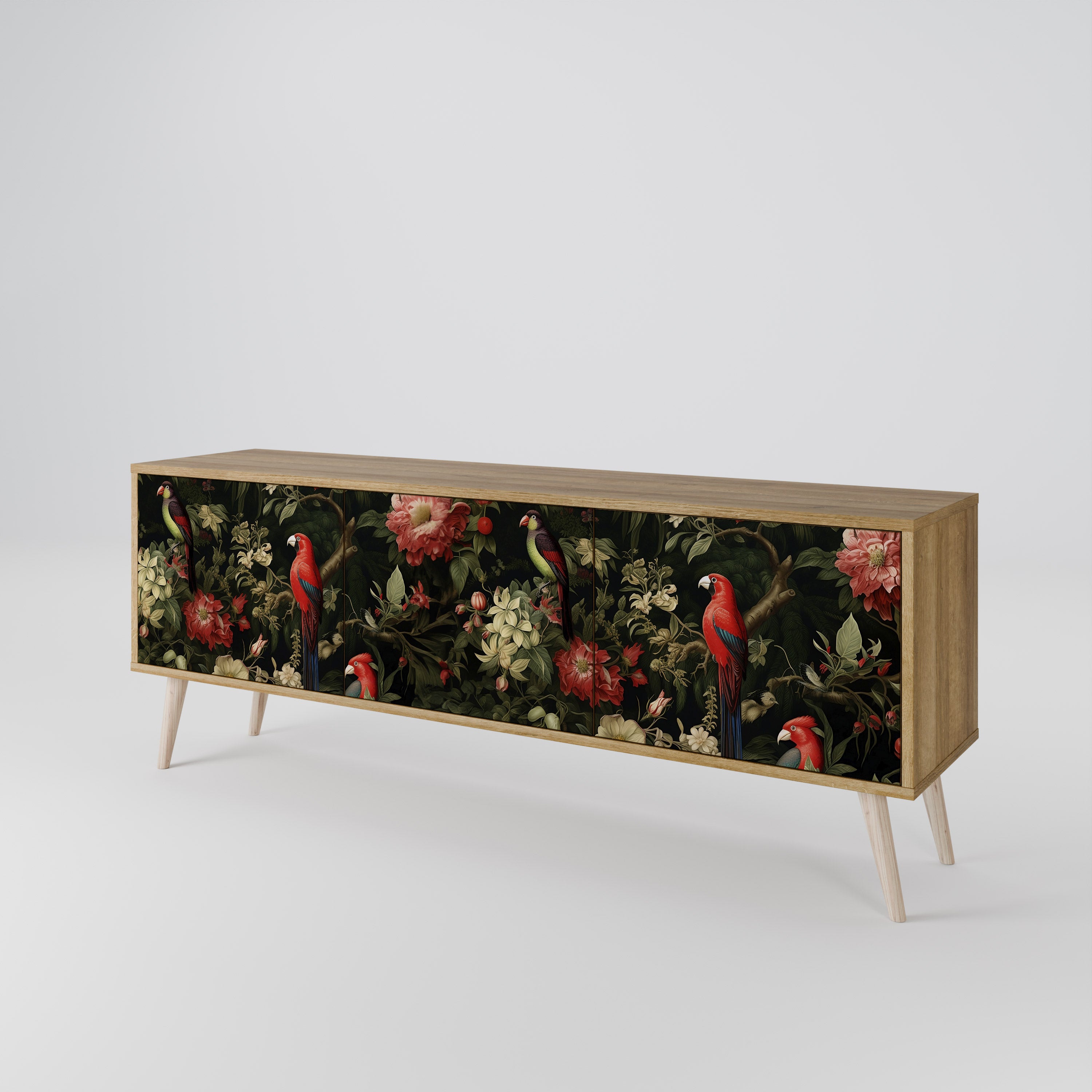 AVIAN GREENERY Třídveřový TV stolek