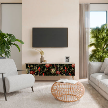 AVIAN GREENERY Třídveřový TV stolek