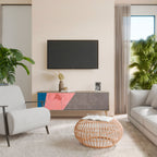 GLAMOROUS STRIPE Třídveřový TV stolek