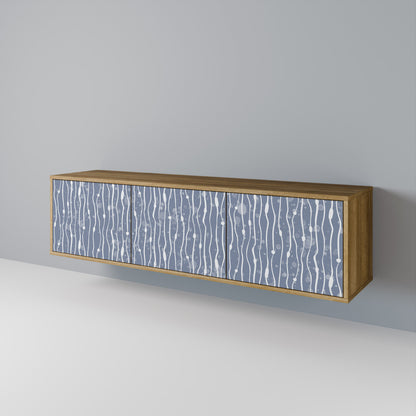 GRAPHITE RAIN Třídveřový TV stolek