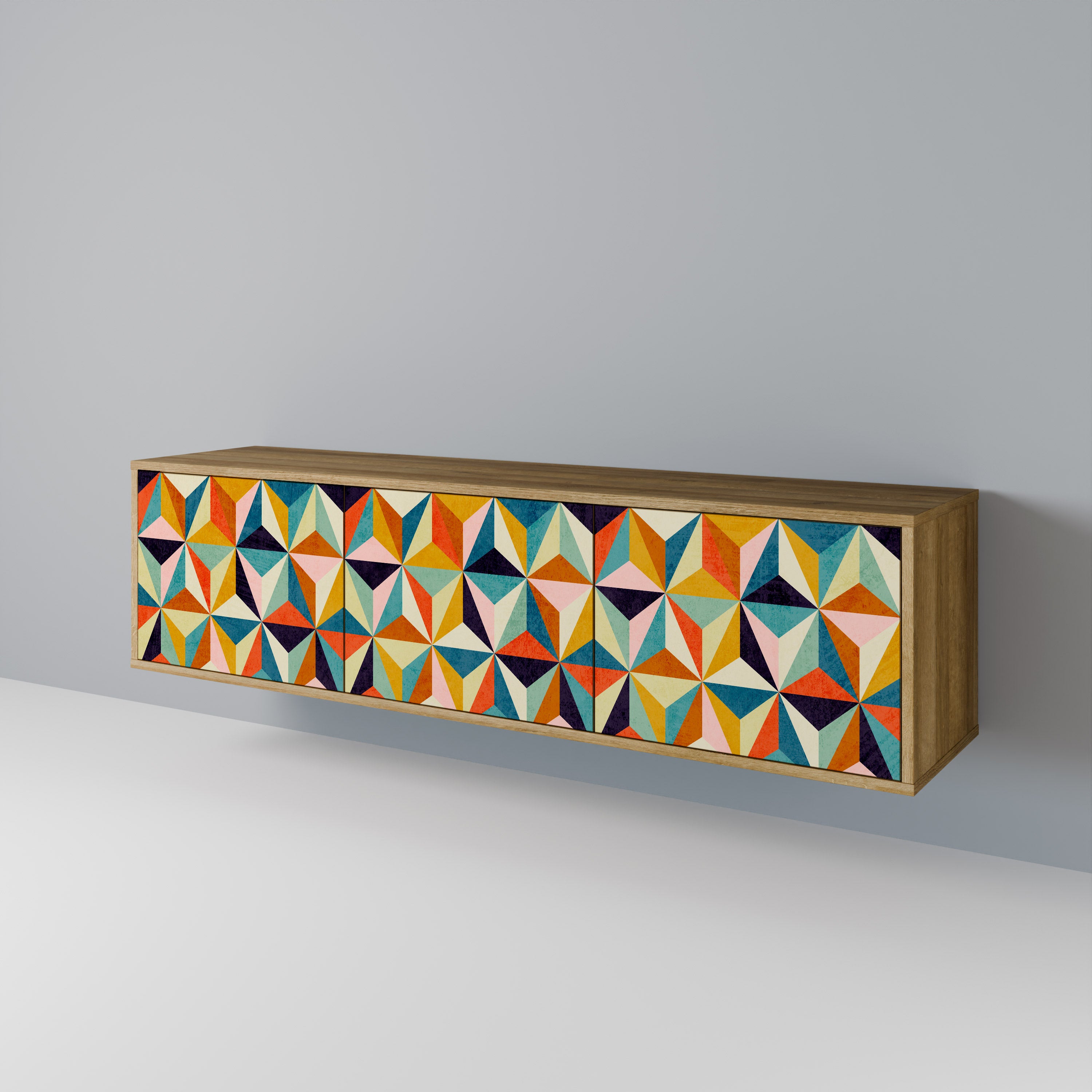 TESSELATE TREASURES Třídveřový TV stolek