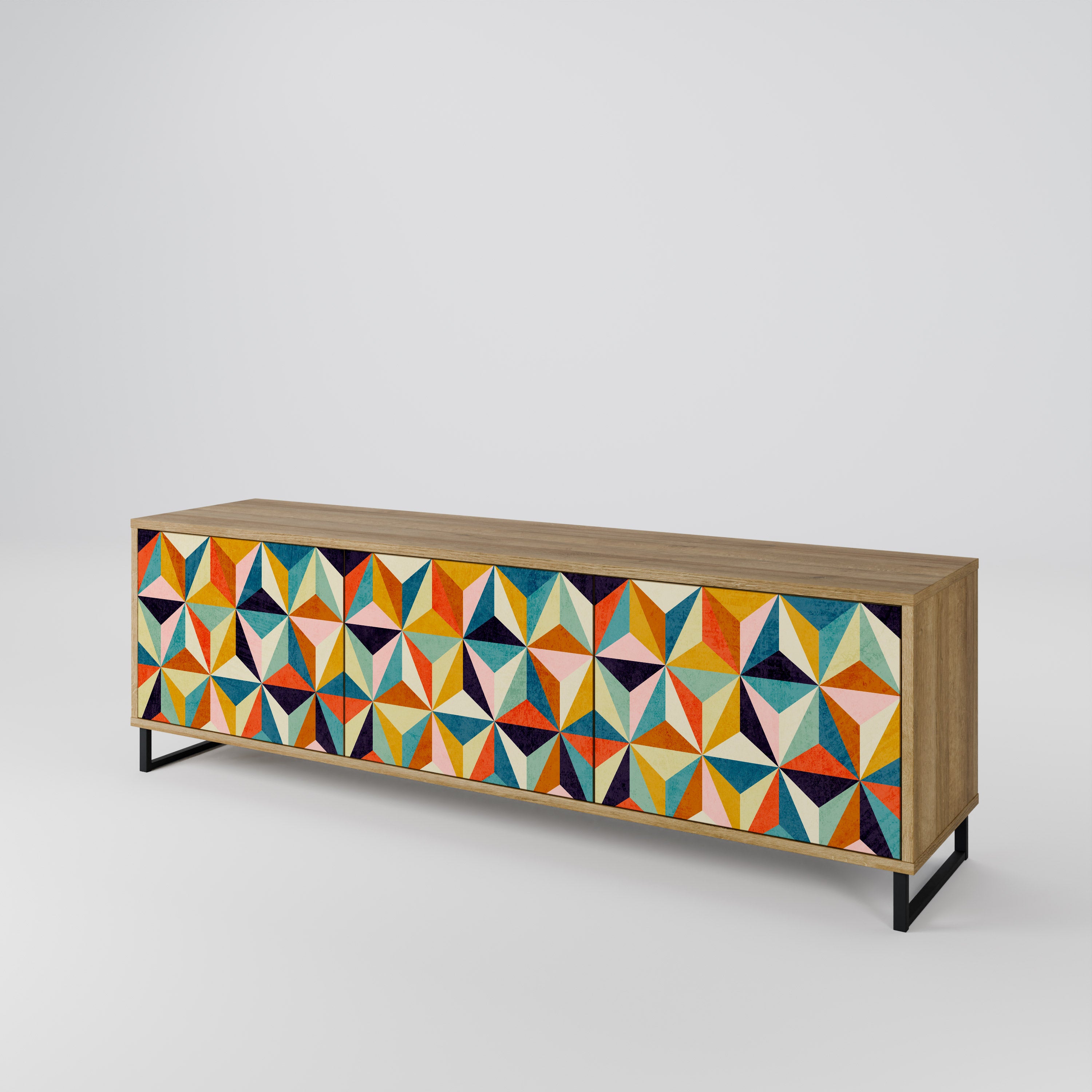 TESSELATE TREASURES Třídveřový TV stolek