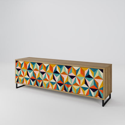 TESSELATE TREASURES Třídveřový TV stolek