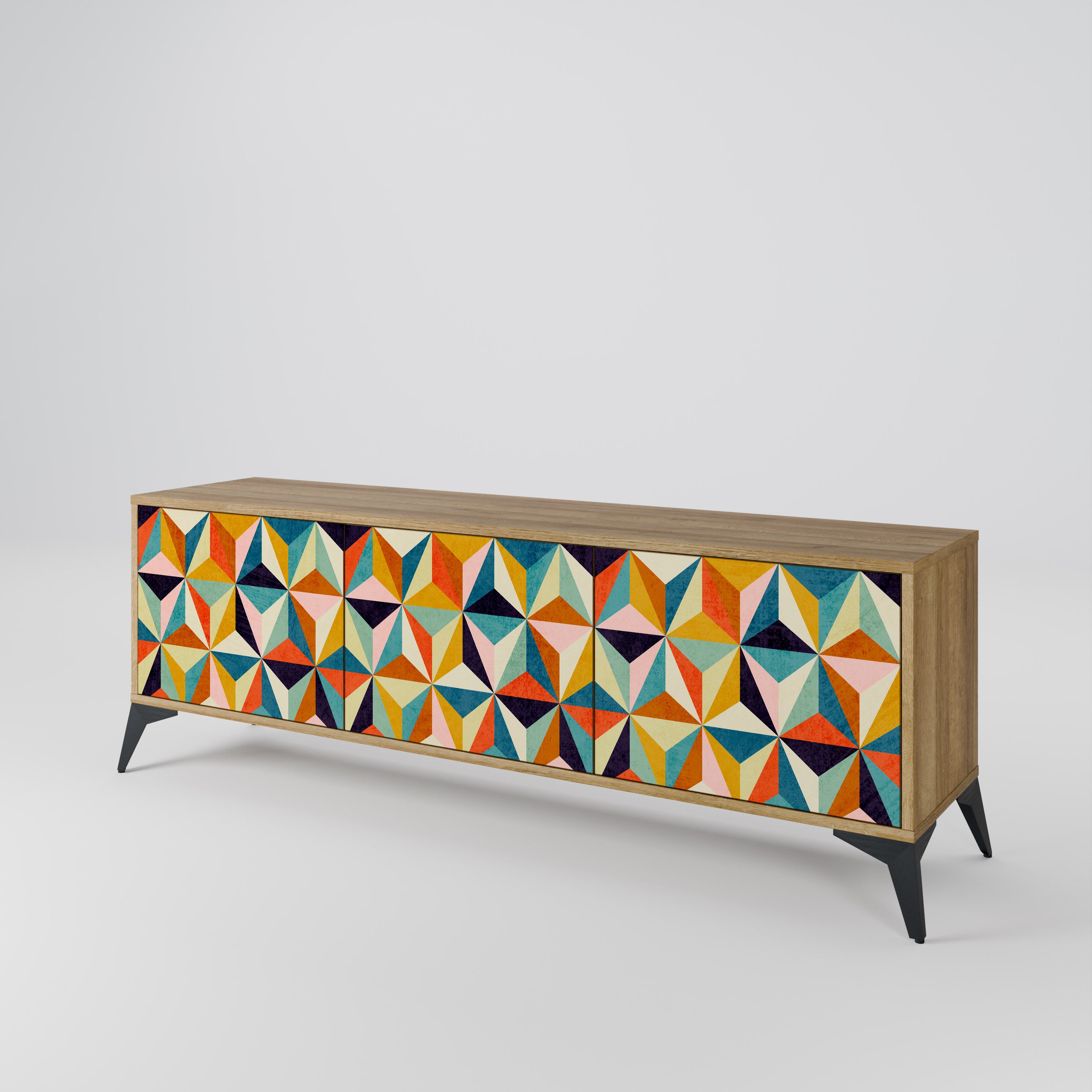 TESSELATE TREASURES Třídveřový TV stolek