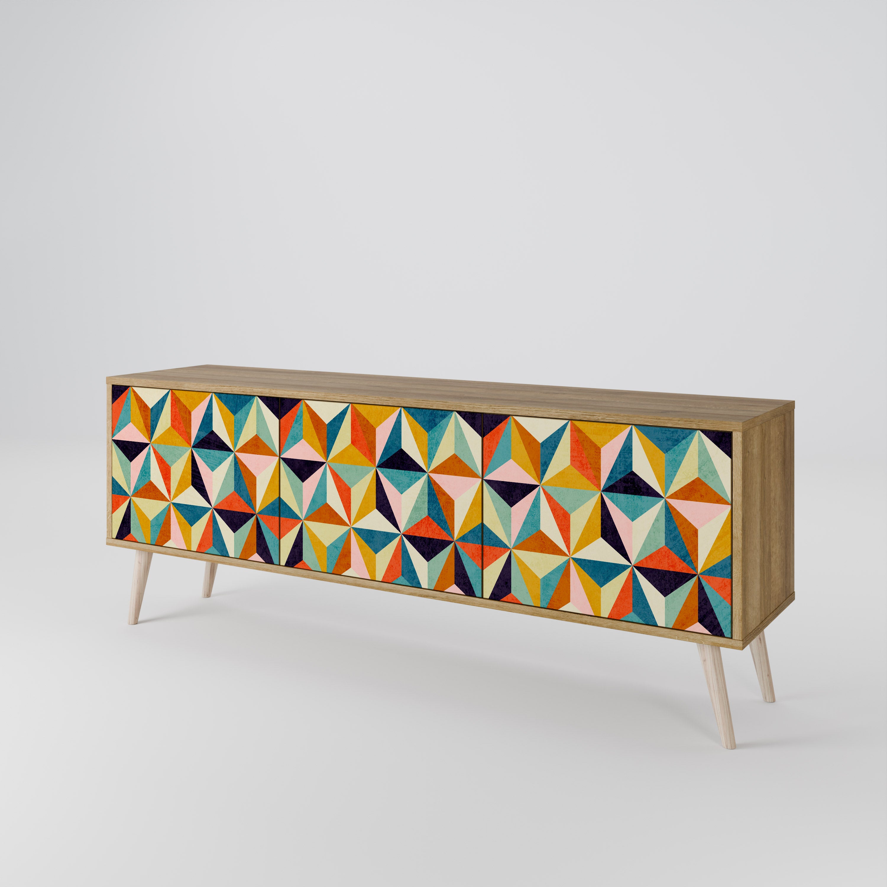 TESSELATE TREASURES Třídveřový TV stolek