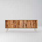 NATURAL WOOD Třídveřový TV stolek