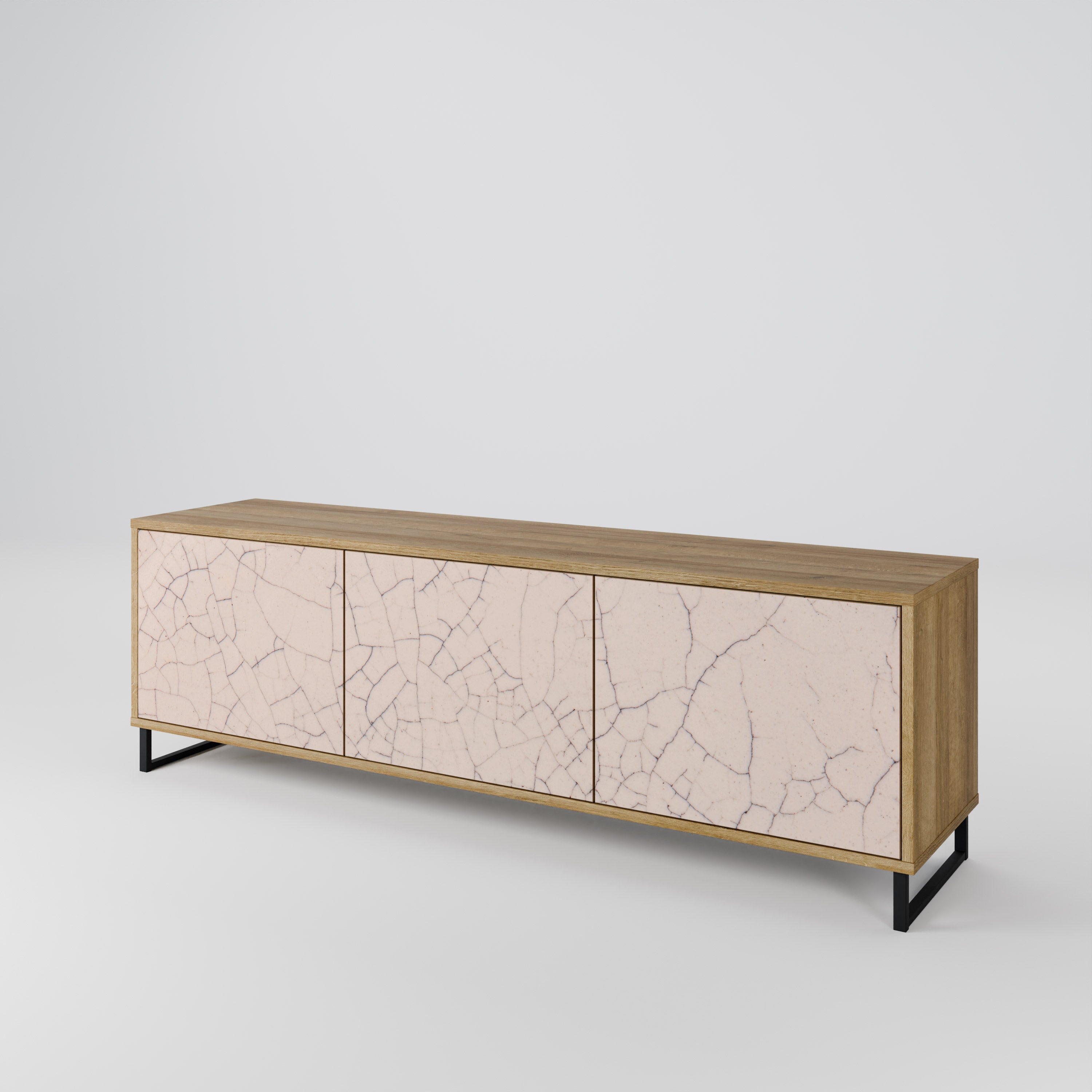 CERAMIC TEXTURE Třídveřový TV stolek