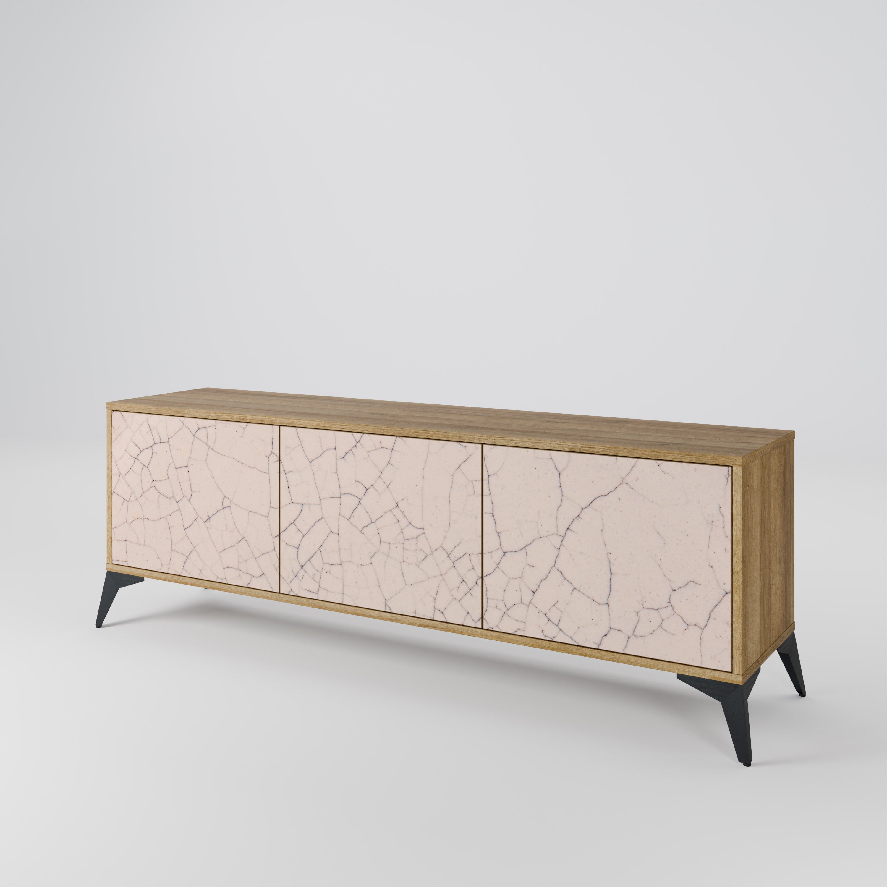 CERAMIC TEXTURE Třídveřový TV stolek