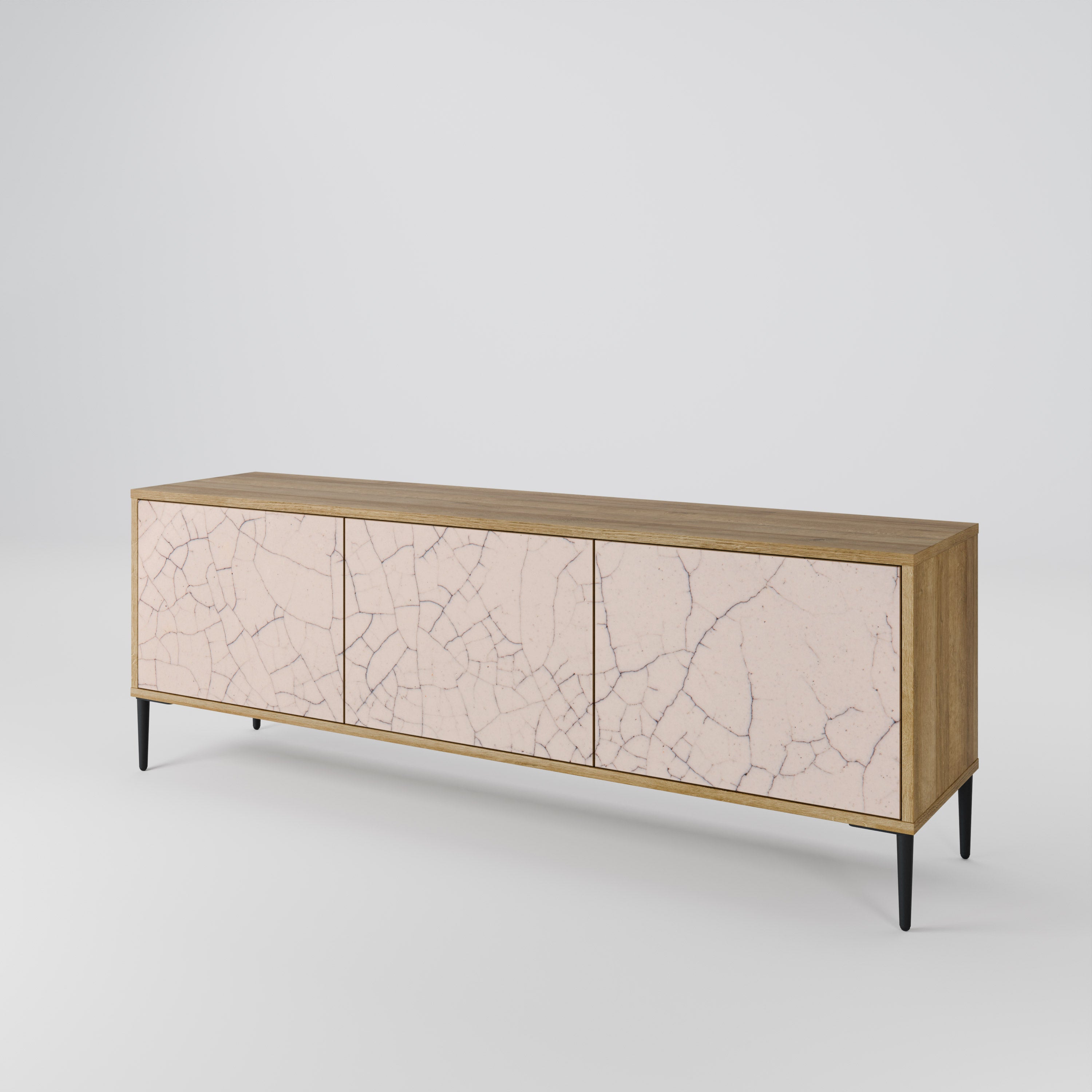 CERAMIC TEXTURE Třídveřový TV stolek