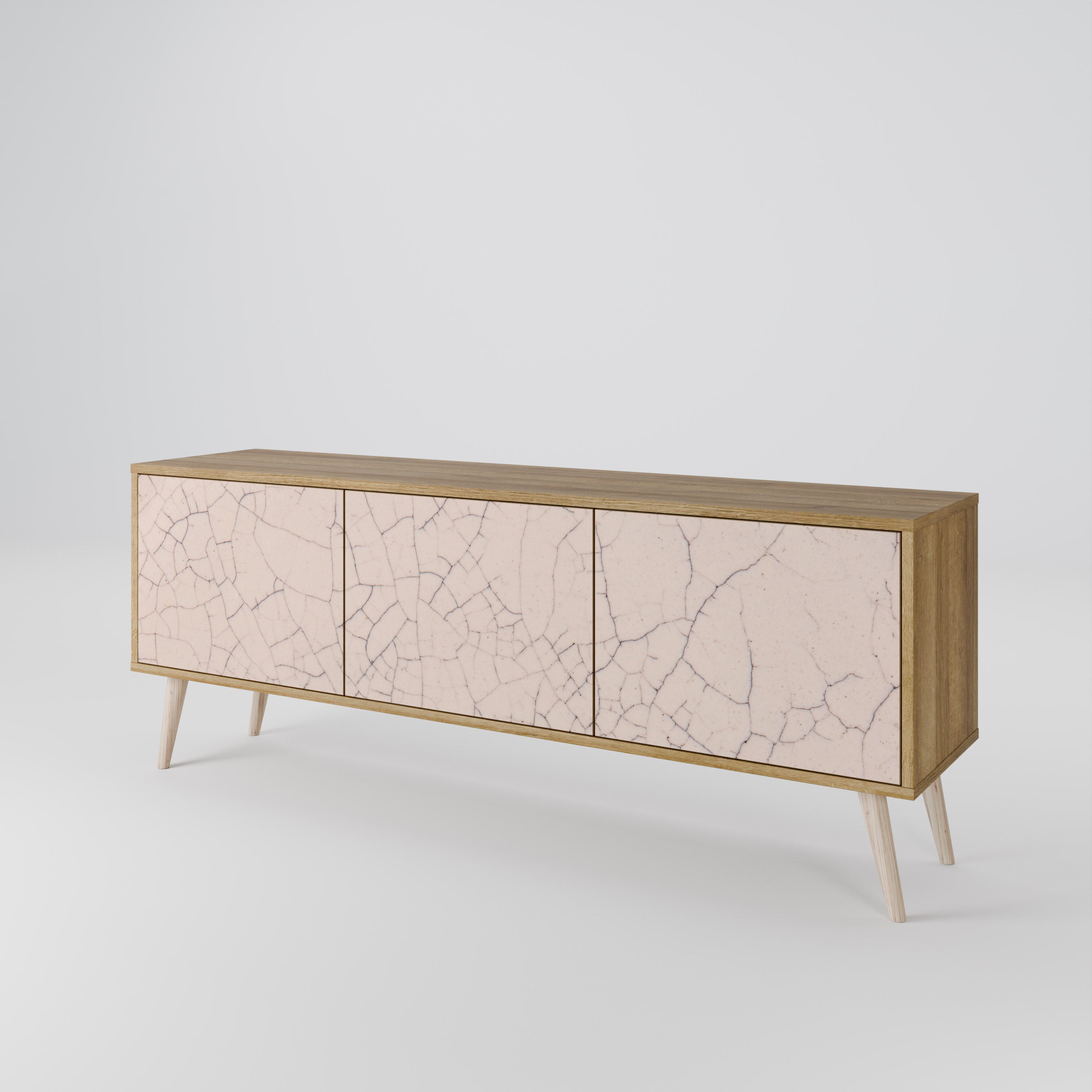 CERAMIC TEXTURE Třídveřový TV stolek