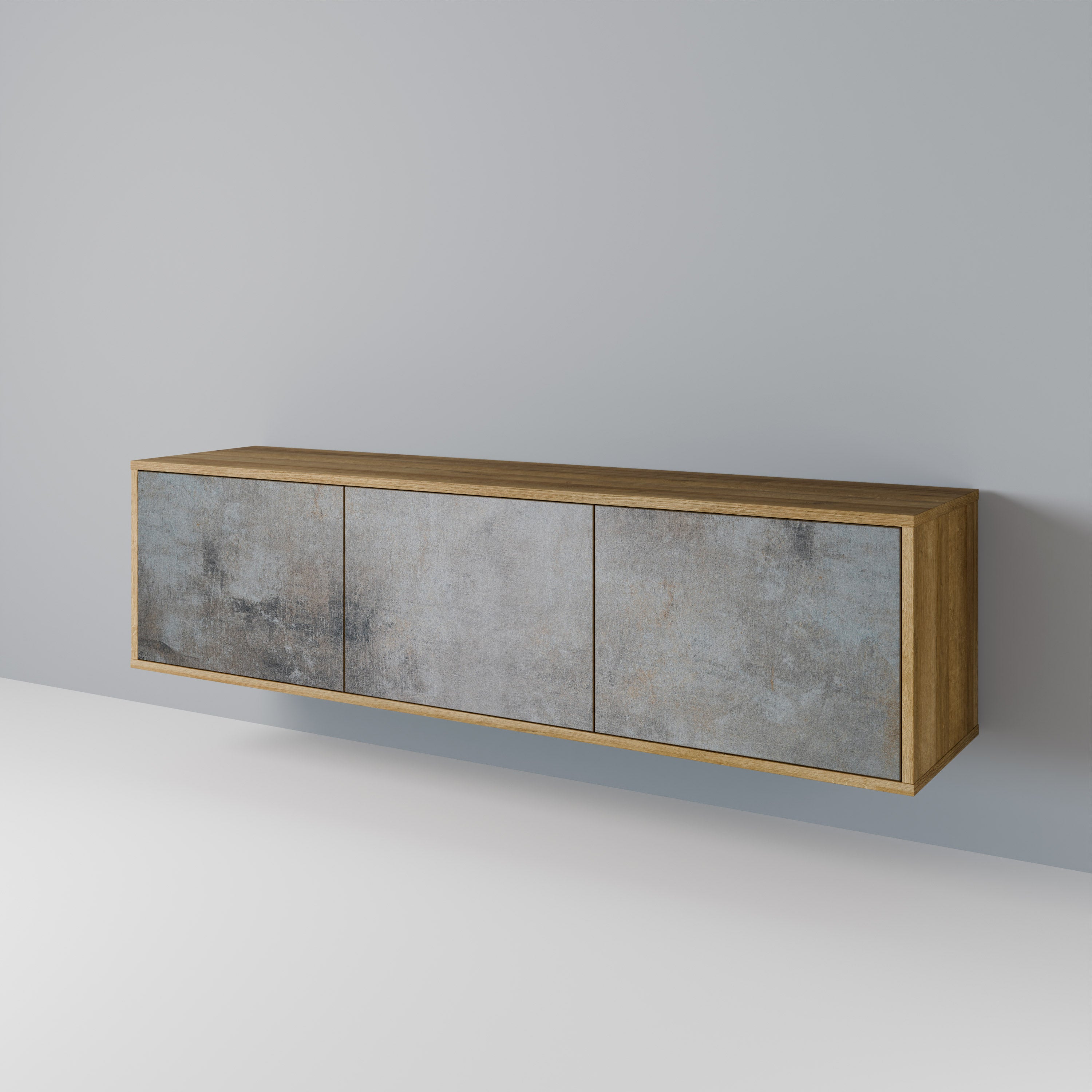CONCRETE WALL Třídveřový TV stolek