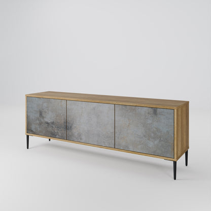 CONCRETE WALL Třídveřový TV stolek