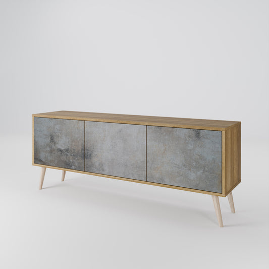 CONCRETE WALL Třídveřový TV stolek