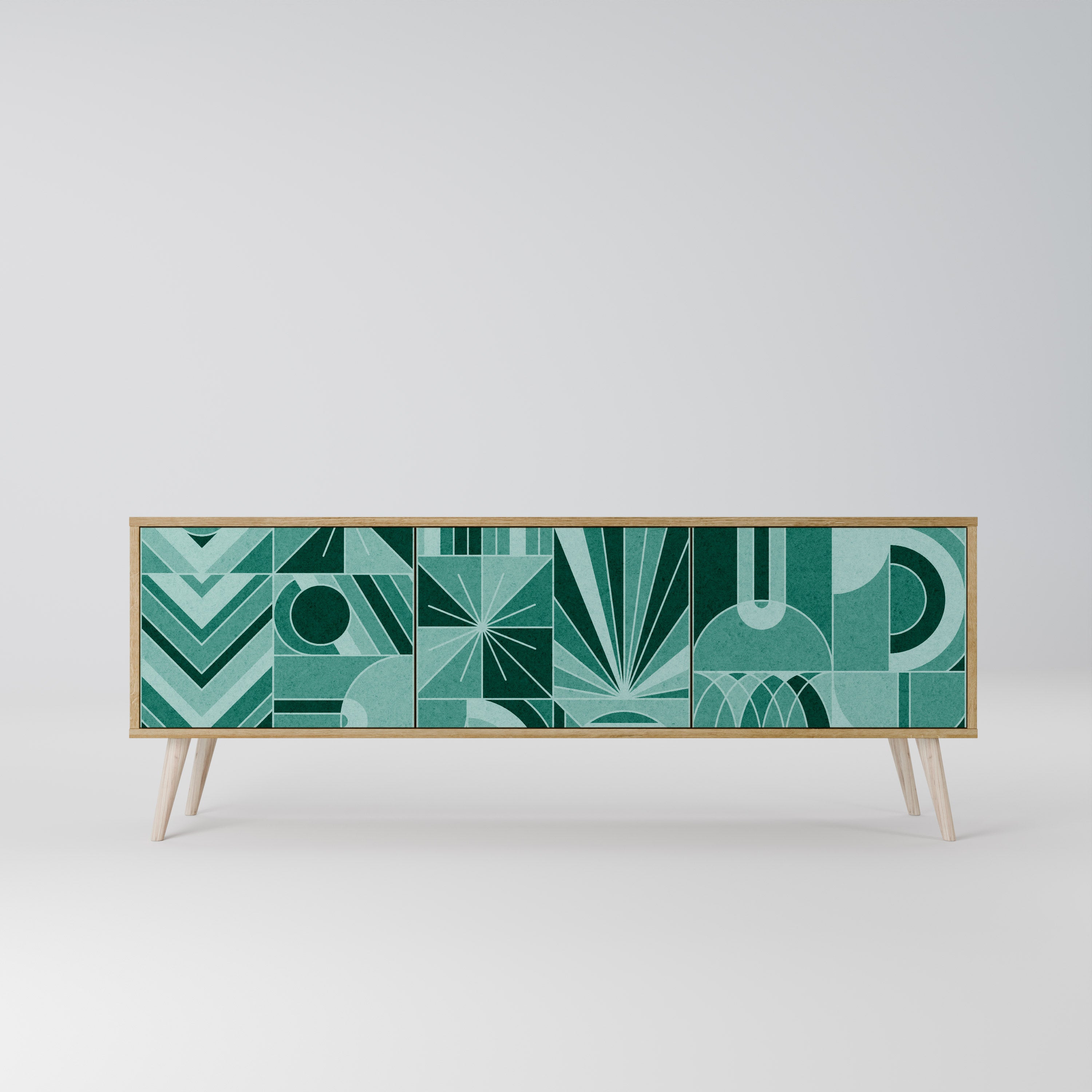 HARMONIC GRID Třídveřový TV stolek