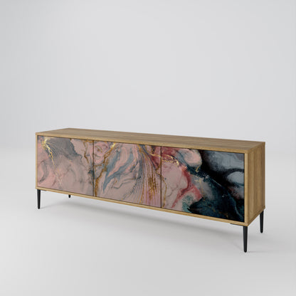 GILDED SWIRLS Třídveřový TV stolek