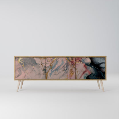 GILDED SWIRLS Třídveřový TV stolek