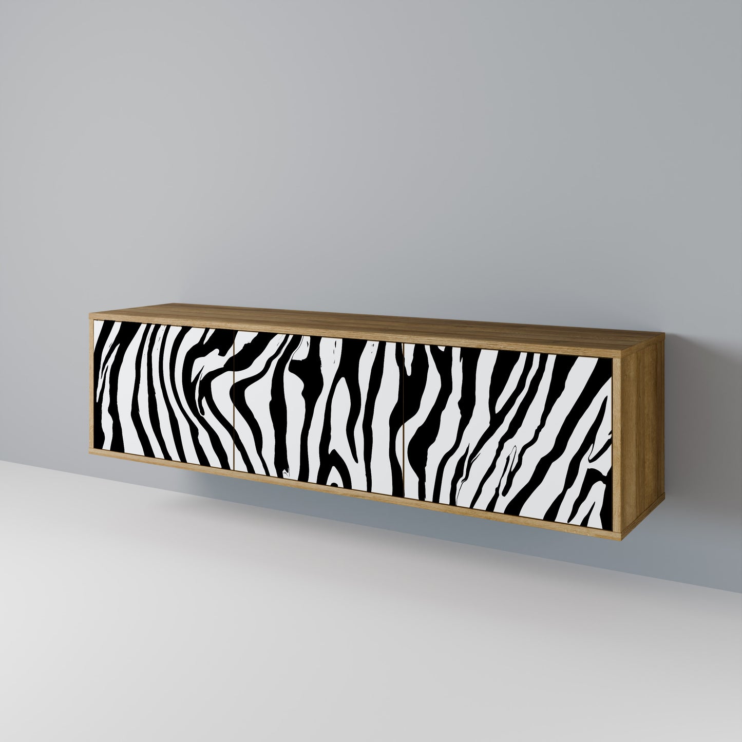 SPLENDID ZEBRA Třídveřový TV stolek