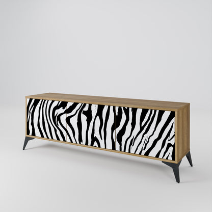 SPLENDID ZEBRA Třídveřový TV stolek