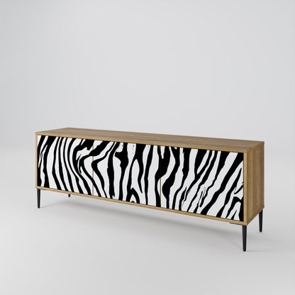 SPLENDID ZEBRA Třídveřový TV stolek