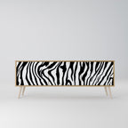 SPLENDID ZEBRA Třídveřový TV stolek