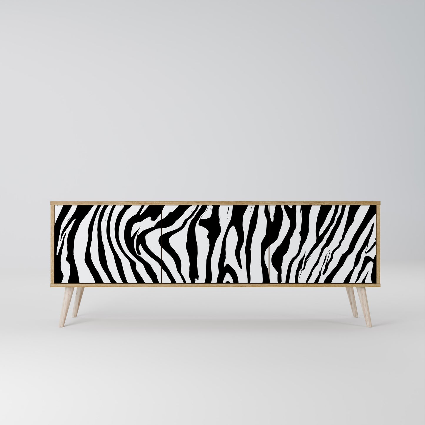 SPLENDID ZEBRA Třídveřový TV stolek
