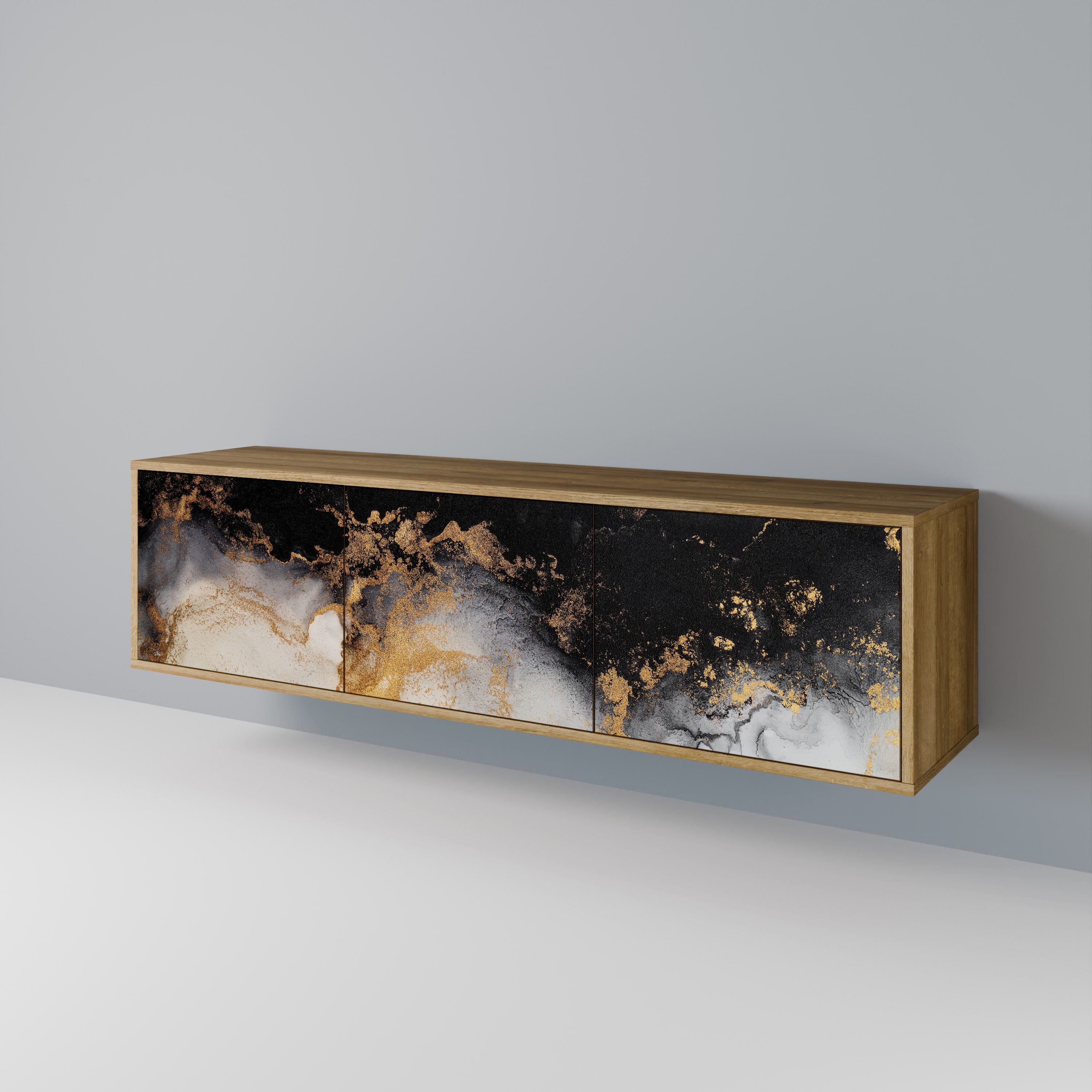 MARBLE OF TOMMORROW Třídveřový TV stolek
