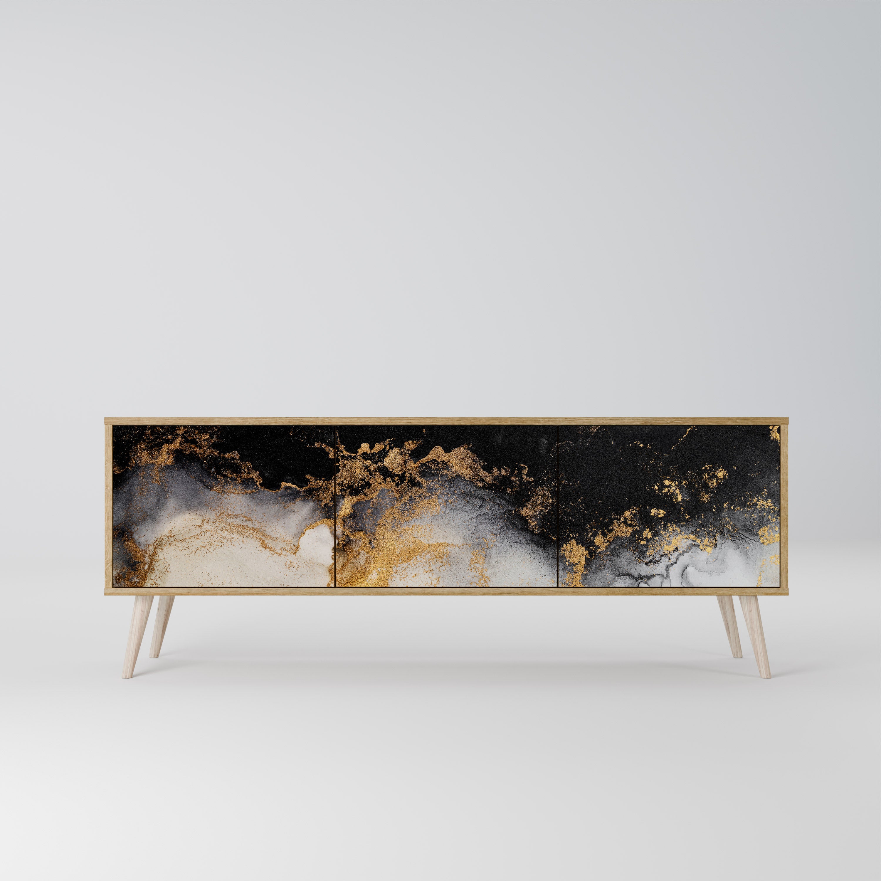 MARBLE OF TOMMORROW Třídveřový TV stolek