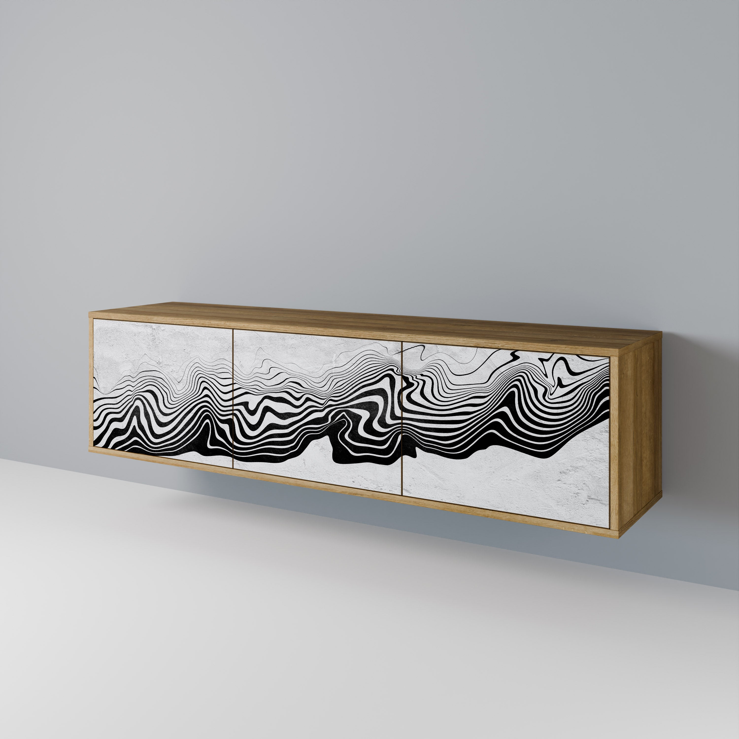 MONOCHROME MIRAGE Třídveřový TV stolek