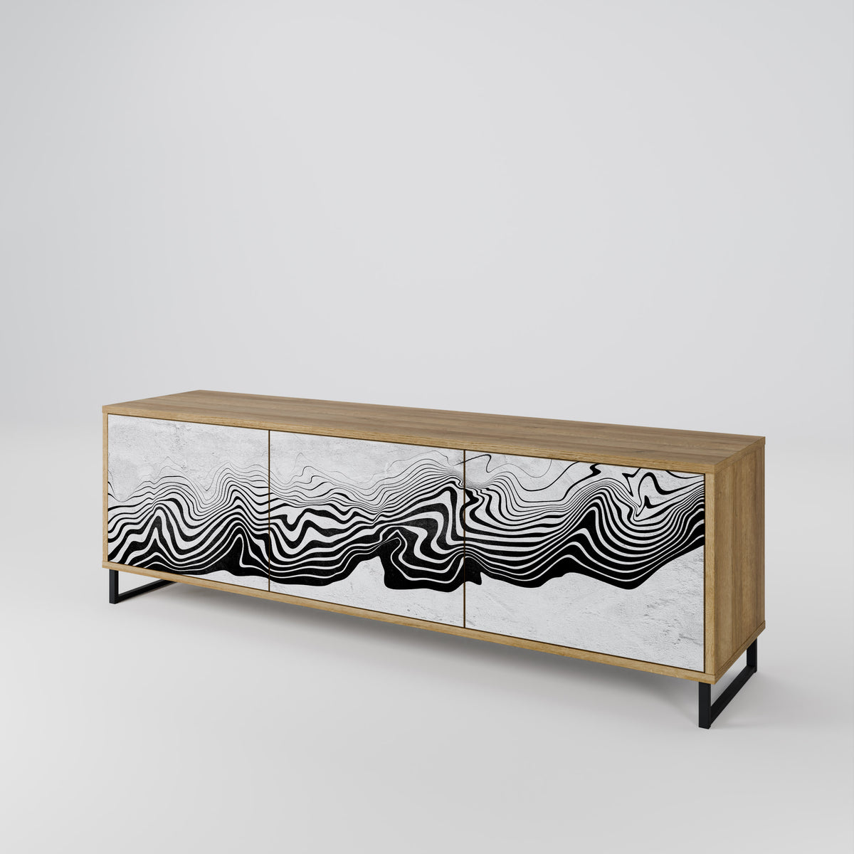 MONOCHROME MIRAGE Třídveřový TV stolek