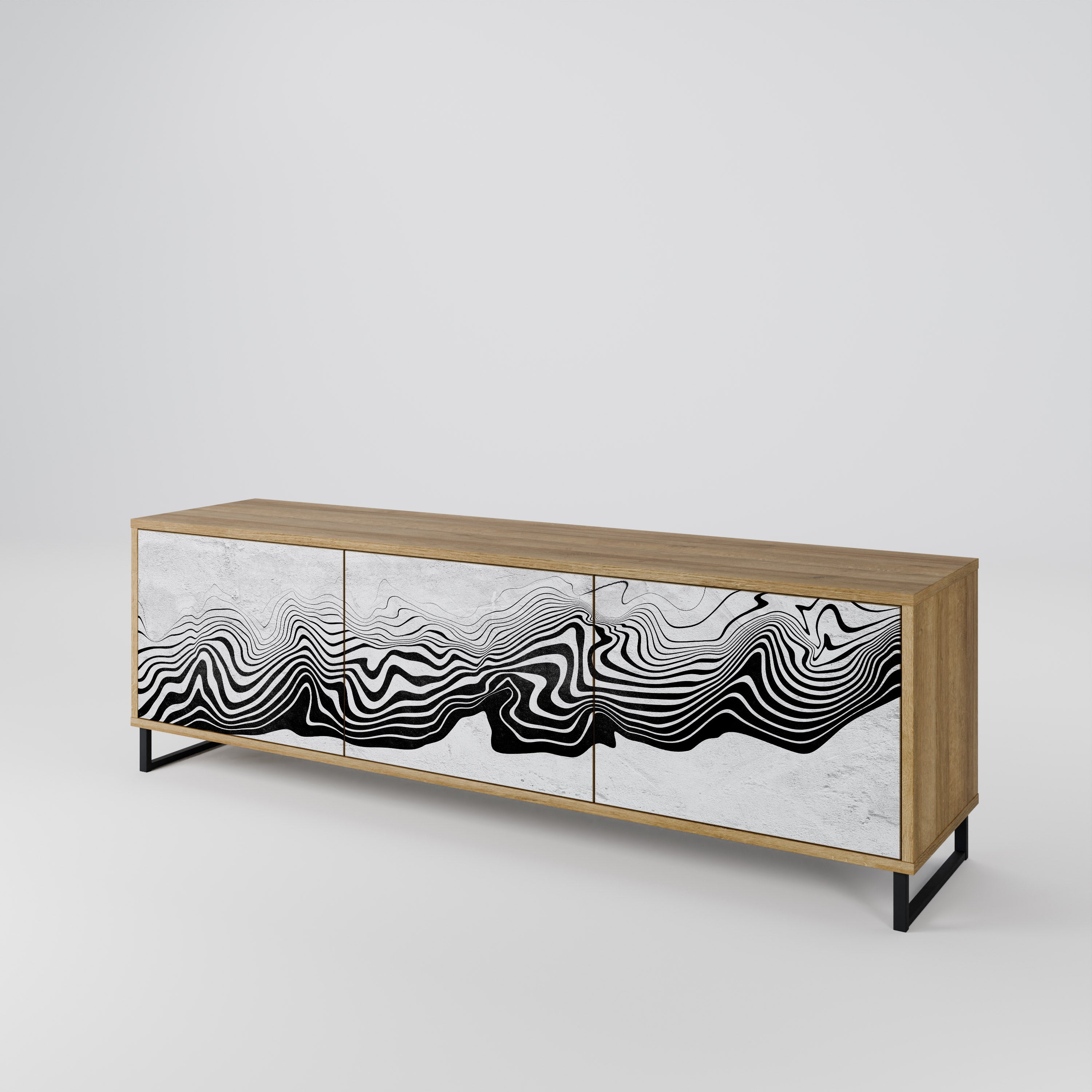 MONOCHROME MIRAGE Třídveřový TV stolek