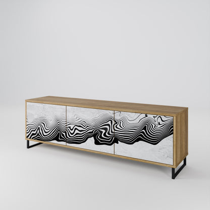 MONOCHROME MIRAGE Třídveřový TV stolek