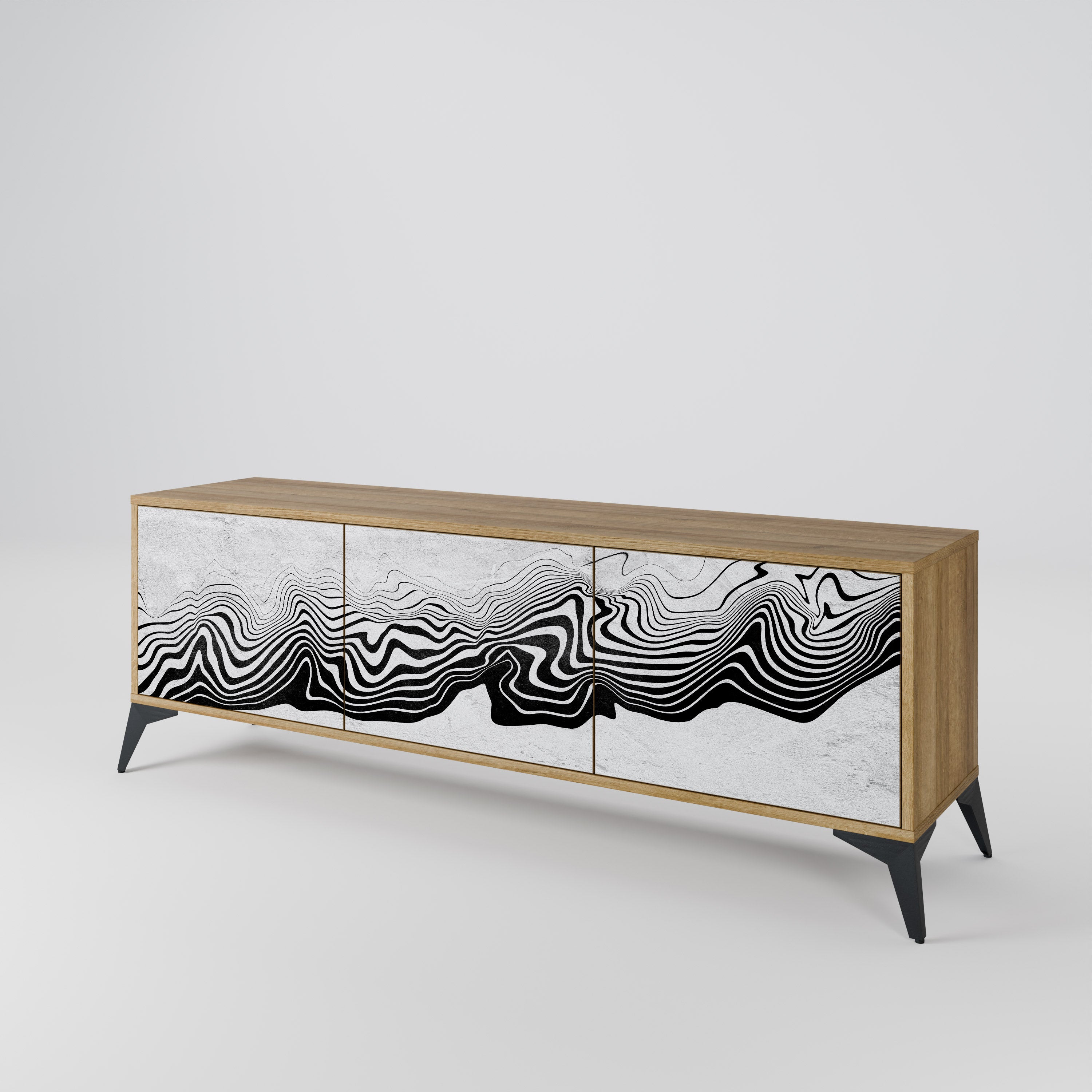 MONOCHROME MIRAGE Třídveřový TV stolek