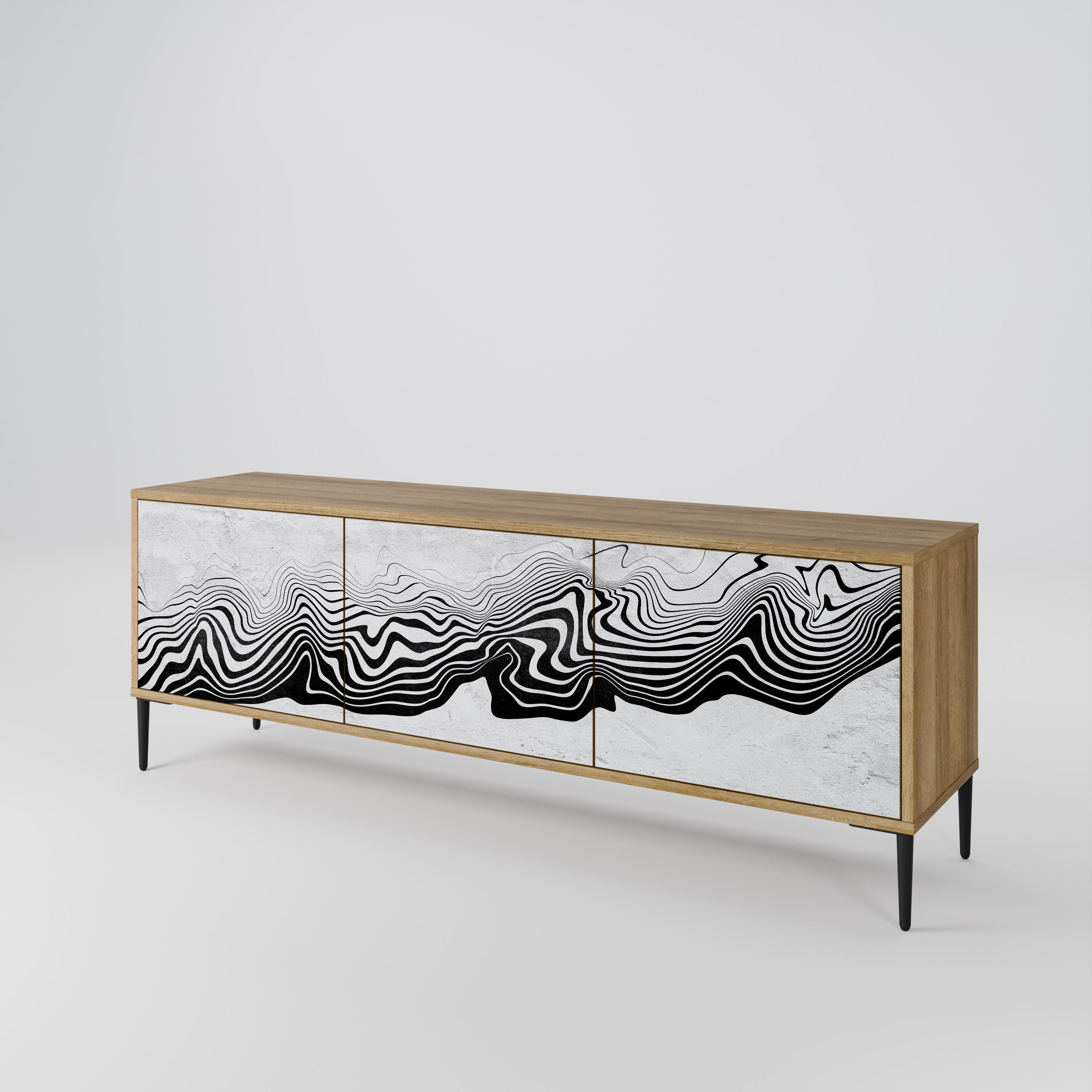 MONOCHROME MIRAGE Třídveřový TV stolek