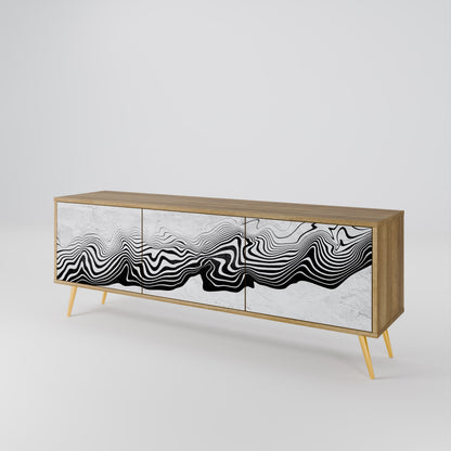 MONOCHROME MIRAGE Třídveřový TV stolek